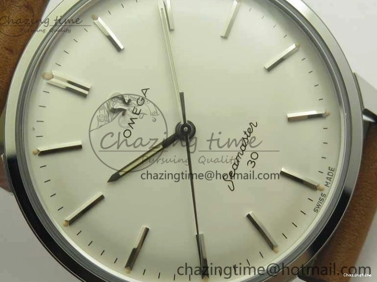 1222 Seamaster 30 1962 SS TW Best Edition White Dial On Leather Strap MIYOTA Timeless 8078